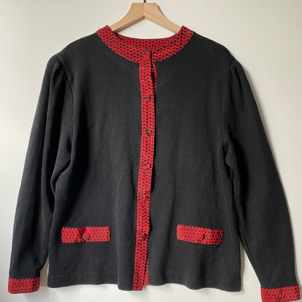VTG Anastasia Long sleeve cardigan sweater, Sz 16 - Picture 2 of 6